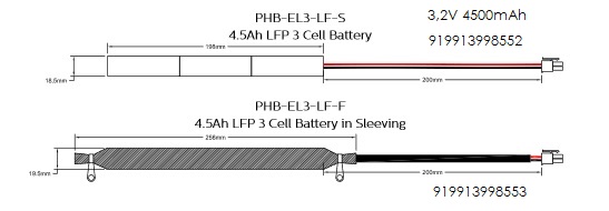 919913998552 [3h] Batterijstick LiFeP04 3,2V 4000mAh