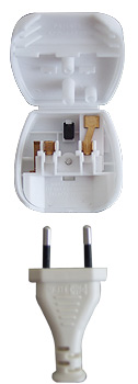 Converterplug EURO - UK Zwart 3A [8338]