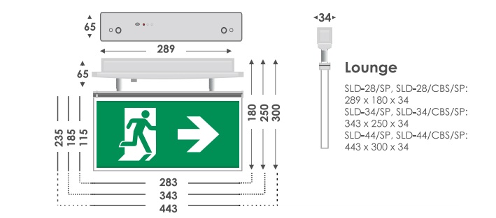 LED noodverlichting SLD-44/DZ